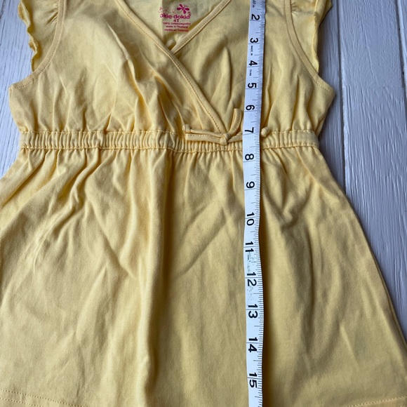 Okie Dokie Girls Tank Top Size 4T Yellow - Picture 4 of 6